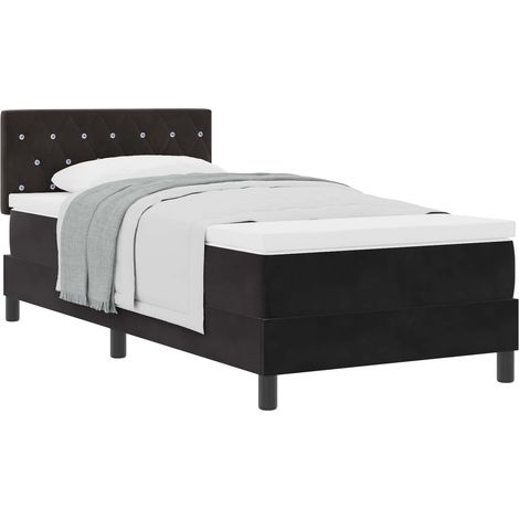 Maison Exclusive - Boxspringbett mit Matratze Schwarz 100 x 200 c