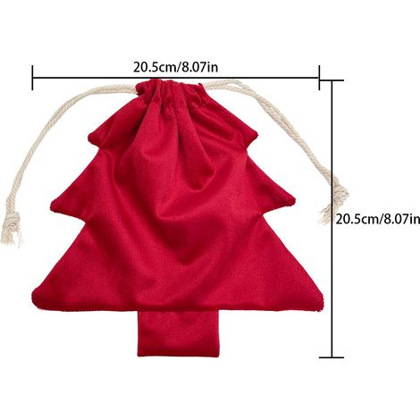 Weihnachtsdekorationen, Beutel mit Kordelzug, Pompons, Glöckchen, Christbaumschmuck, Anhänger