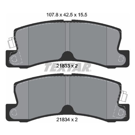 Kit de plaquettes de frein, frein à disque Textar 2183301 HOLDEN 0446612110