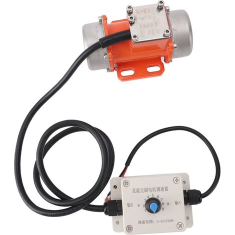 Moteur de Vibration de vibrateur de béton avec contrôleur de vitesse, DC 24V, sans balais, en alliage d'aluminium IP65, électrique, 15W