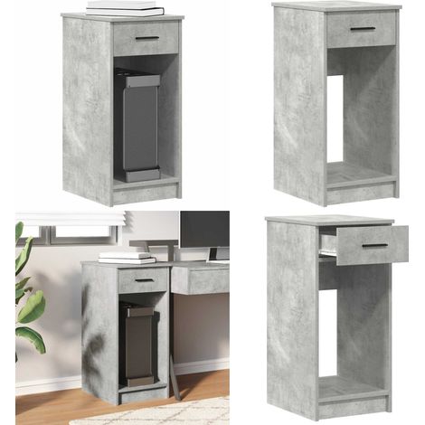 vidaXL Computerschrank mit Schublade Betongrau 35x45x77 cm