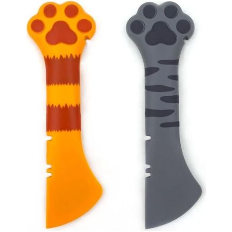 Lot de 2 cuillères doseuses pour chiens et chats, ouvre-boîte en silicone en forme de patte mignonne, pelle, cuillère à mélanger (1/5)