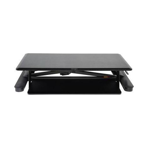 Kensington K52804WW – Workstation mit integriertem ergonomischem Stuhl, zweistufige Konstruktion zur Anordnung von Hauptarbeitsfläche, Tastatur, Maus und zwei Monitoren (1/4)