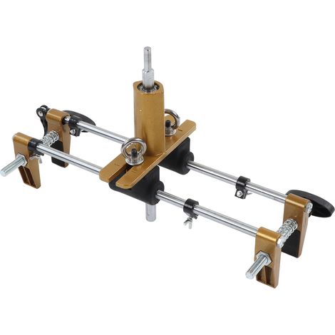Kit d'ouverture de trous de serrure pour pièces – Outils de mortaisage pour l'installation de serrures à double rail coulissant avec positionnement précis (1/5)