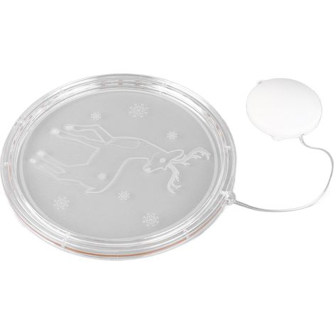 Luminaire de Noël 3D pour fenêtre, transparent et raffiné, en acrylique, idéal pour la décoration intérieure.
