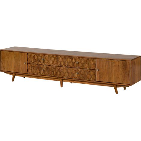 TV-Board Akazie 220x40x49 natur lackiert MOSAYK 120