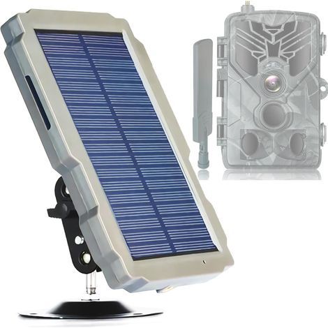 Solarpanel, 3000-mAh-Akku, 3,5-mm-Anschluss, für 6–12-V-Wildkameras, für den Außenbereich (1/5)