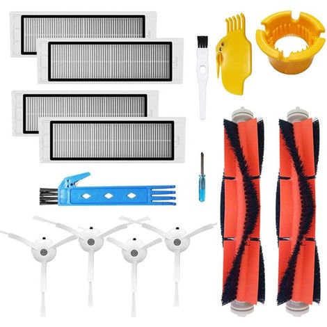FOREHILL Zubehörset für XIAOMI MI Robot S6 S60 S65 S5 Max T6 Staubsauger: Ersatzteile: 2 Hauptbürsten, 4 Seitenbürsten (1/5)