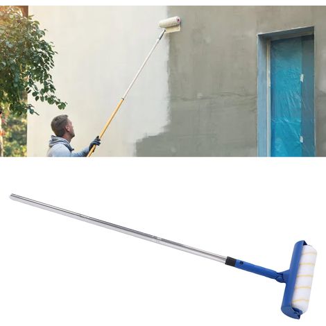 Maler-Set  25 cm Farbrolle mit ausziehbarem Teleskopstiel, verstellbarem Winkel, tropffreier Rolle für Wände und Decken (1/5)