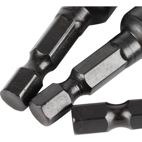 Douille hexagonale en chrome vanadium 458 mm avec aimant puissant et écrou haute résistance, foret pour pistolet, douille pour clé pneumatique électrique, 10 pièces, noir. (1/5)