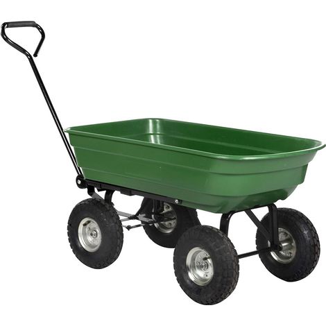 Chariot de jardin Benne basculante 75Litres Remorque KZ GARDEN (1/5)
