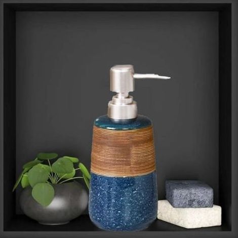 Niche de salle de bain avec distributeur de gel douche 420 ml, niche murale de douche en acier inoxydable, niche de douche monocouche, niche de douche encastrée 32 x 32 x 12,5 cm, noir (1/4)