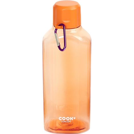 Stilvolle orangefarbene Flasche mit Karabinerhaken (1/3)