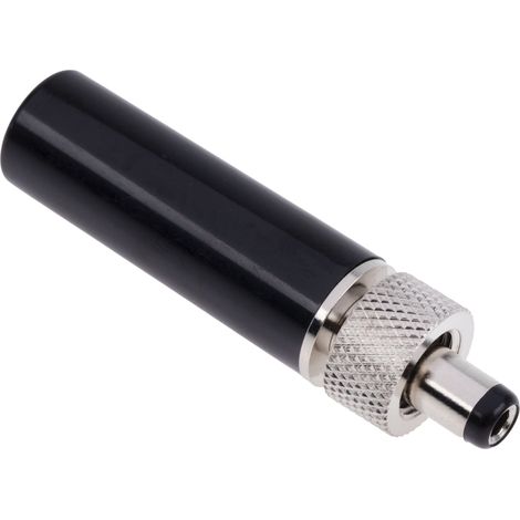 Fiche d'alimentation CC, 5.0A, Ø 2.5mm, Montage sur câble, 12,0 V, 40.4mm ( Prix pour 1 )