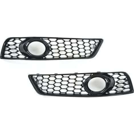 Caches de calandre antibrouillard avant noir brillant – Remplacement gauche droite pour A3 8P 2009-2013 – Plastique ABS durable - 8P0807682D (1/4)