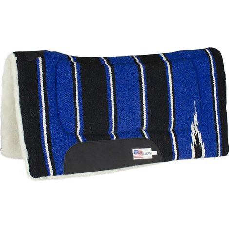 Gris - Sous-selle western avec dessus à motifs navajo et dessous en laine synthétique