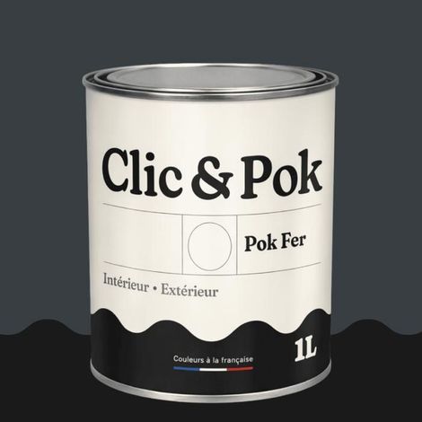 Peinture Fer Antirouille – Métal Extérieur Intérieur, Satinée, Protection Rouille - 1L - RAL 7016 - Gris anthracite