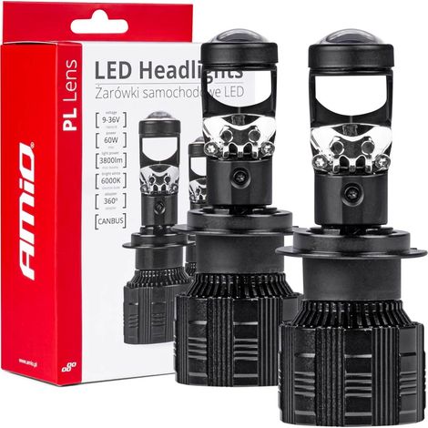 Bombillas LED para coche serie PL Lens H7 6000K Canbus amio-03668 (1/5)
