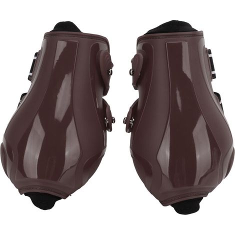 Ensemble de bottes de tendons de cheval, souples, respirantes, antidérapantes, réglables, coque en PU, protection pour pattes arrière marron M (1/5)