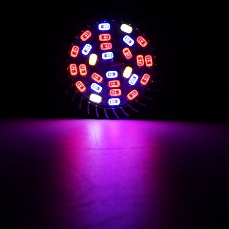 Ampoule LED de croissance à spectre complet 28 W pour plantes à fleurs, 85 V-265 V, culot E14 (1/5)