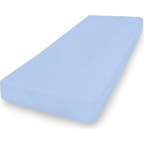 Drap jersey PREMIUM avec caoutchouc 190x210, 200x220x20, unité bleu24, MATEX (1/5)