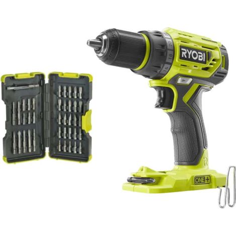 Pack RYOBI Perceuse visseuse 18V One+ Brushless sans batterie ni chargeur R18DD7-0 - Coffret antichocs 40 embouts de vissage - Porte-embouts (1/4)