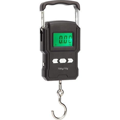 Balance Suspendue,Pêche électronique balance, électronique balance Digital Pêche postal Crochet de suspension balance avec mètre ruban avec écran LCD rétroéclairé, 2 piles AAA incluses