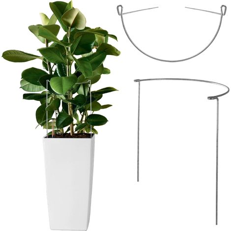 KADAX Pflanzenhalter aus Stahl, Staudenhalter, Rankengewächs, halbrunde, 50 cm