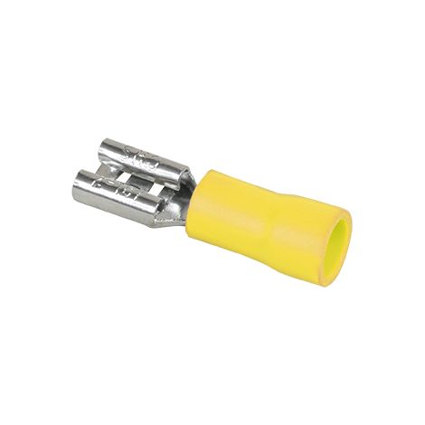 Boite de 50 cosses femelles partiellement isolées 4 à 6mm² - Jaune