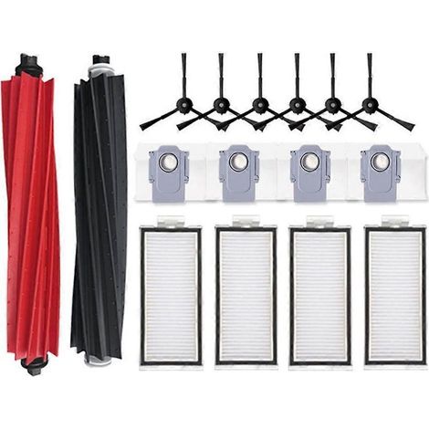 Accessoires pour aspirateur robot Q5 MAX+ / Q5 Duoroller+ : brosse principale latérale de rechange, filtre HEPA et sac à poussière. (1/5)