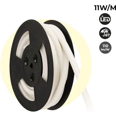 Neón LED Flexible 24V DC - 12x12mm - 10 Metros - Kit