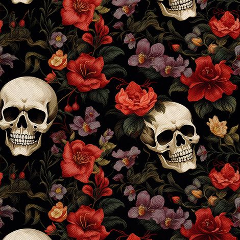 Tela decorativa para exteriores Oxford - Motivo de calavera I DX4623 (1/5)