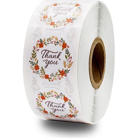 Autocollants fleurs v7 remerciement mariage DIY x500