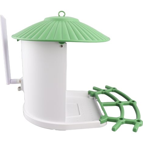 Mangiatoia intelligente per uccelli con telecamera HD 1080P, riconoscimento specie AI, visione notturna a colori, rilevamento PIR e umano, impermeabile IP65, WiFi 2.4G, audio bidirezionale, alimentato (1/4)