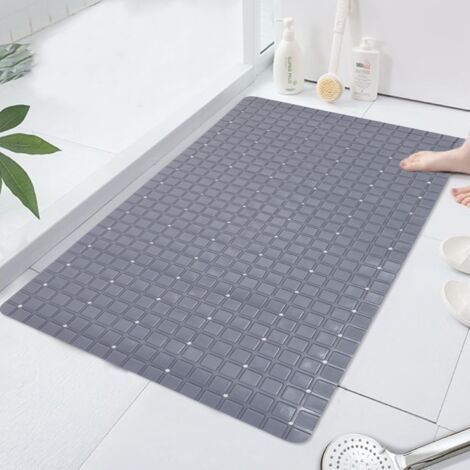 LAN Tapis de douche antidérapant pour usage intérieur, tapis de bain en caoutchouc souple, résistant aux moisissures, tapis de sol pour salle de bain, douche, baignoire, 42 x 81 cm (1/5)