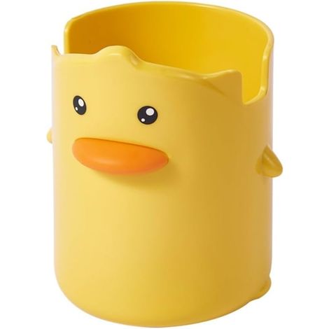 Generic Boîte de rangement multifonction pour stylos, brosse à dents, téléphone (jaune, 10,9 x 8,9 x 7,9 cm)