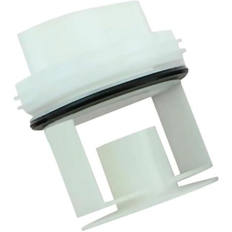 Bouchon de pompe de vidange compatible avec Bosch Siemens WM1095/1065 WD7205, bouchon de vidange de rechange pour machine à laver (blanc) (1/5)