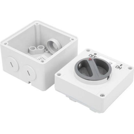 Interrupteur Sectionneur 2P 32A IP66 Étanche avec Voyant 250V – Rotatif Marche/Arrêt pour Extérieur et Industriel (1/3)