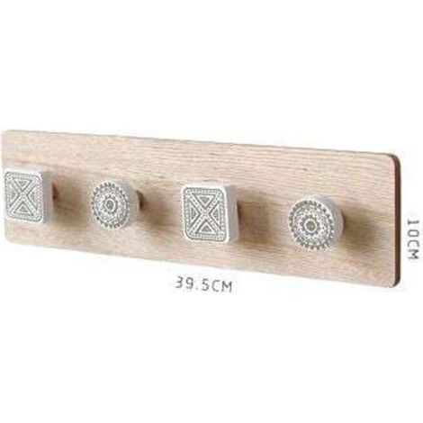 4010cm Modern Minimalist Nordic Wooden Coat Hooks Creative Wall Mounted Coat Rack Entryway Wall Decorations (1/3)