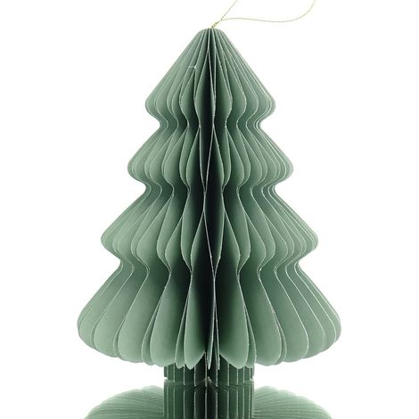 Kaemingk Weihnachtsanhänger Tannenbaum Mintgrün Glitter & Aufhänger 20 cm - Papier (1/2)