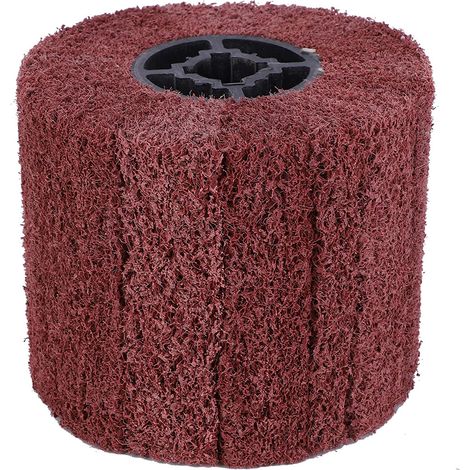 Roue de tréfilage de fil, brosse de polissage à tambour, noyau en caoutchouc croisé, roue tampon pour acier inoxydable, aluminium, (1/5)