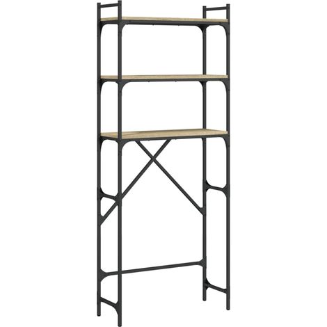 Estantería lavadora madera ingeniería roble Sonoma 67x25x163 cm vidaXL