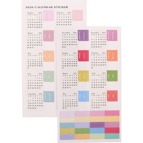 10feuilles Onglets pour Agenda Mensuel Autocollants Index Étiquettes de Mois Intercalaires Adhésifs pour Planificateur (1/5)