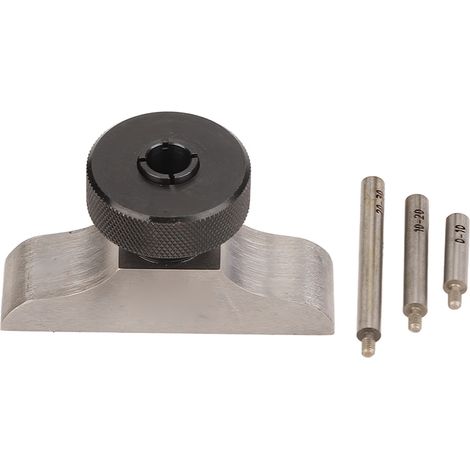 Support de comparateur de profondeur en acier inoxydable trempé, support de micromètre de profondeur avec 3 tiges d'extension, 63x17mm/2.5x0.7in (1/5)