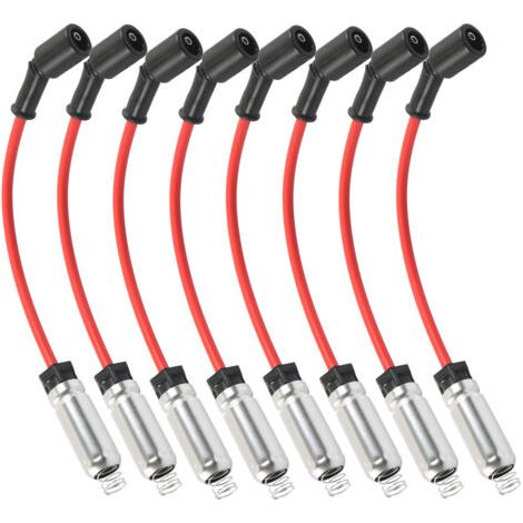 High temperature A-grade spark plug and ignition cable kit (8 wires) Compatible with Chevrolet/GMC V8, Silverado/Sierra and other models. (1/5)