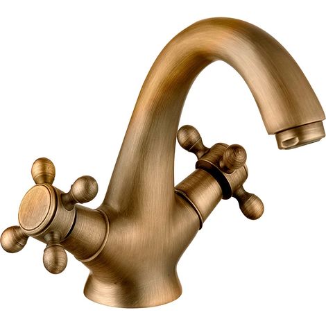 Rubinetto per lavabo monoblocco serie Classic in Antique (1/2)