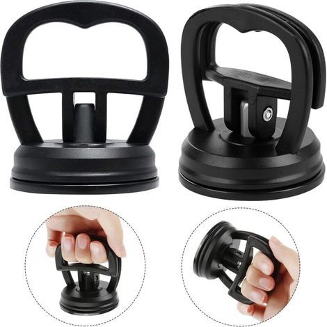 2 Pièces Ventouse Universelle Extracteur Poignée pour Voiture Démontage Réparation Verre Tuiles Miroirs Granit Objets Mobiles Noir (1/4)