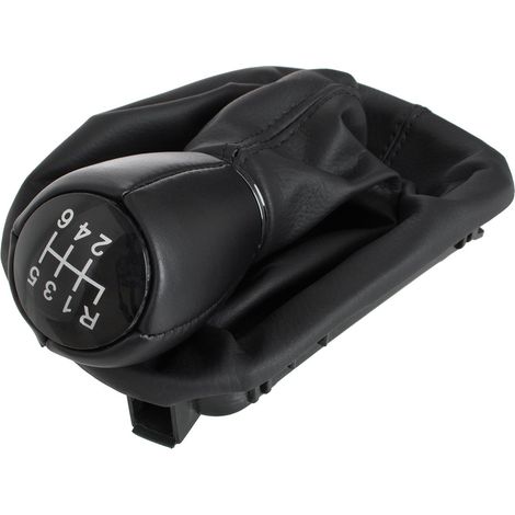 Pomo de cambio de marchas + fuelle negro Seat Leon I 99-06 con marco 6 VELOCIDADES