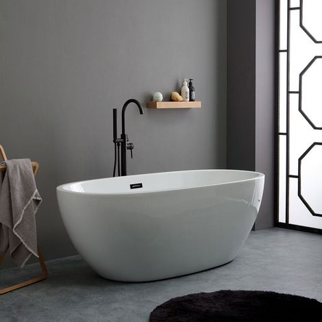 Vasca Da Bagno In Acrilico Bianco Centro Stanza  Cassiopea