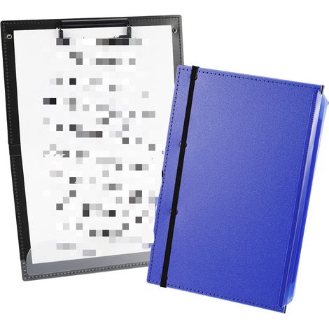 Portablocco pieghevole, cartella, portablocco, pieghevole, portablocco pieghevole, cartella pieghevole, portablocco tascabile, portablocco pieghevole, 2 pezzi - blu